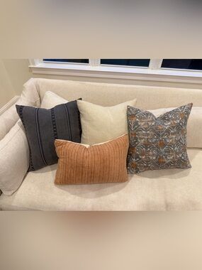 Linen Throw Pillow Cover Set